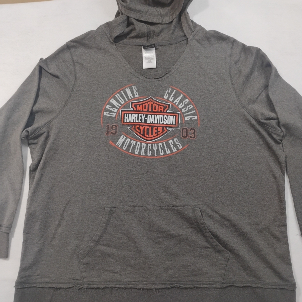 Lawless Harley-Davidson Women's Scoop Neck Double-sided Pullover Hoodie Size XL